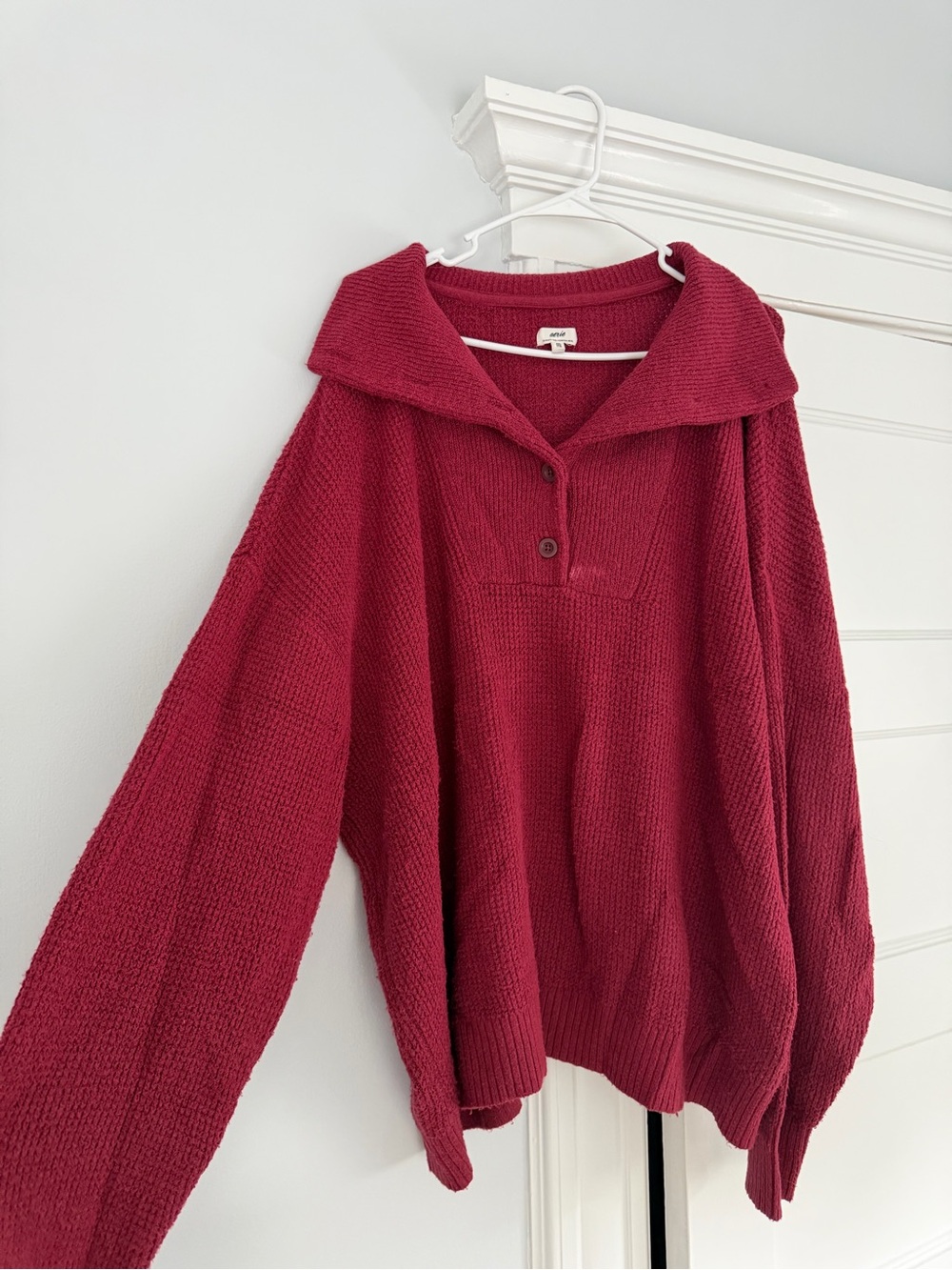 Aerie Waffle Set in Crimson Red